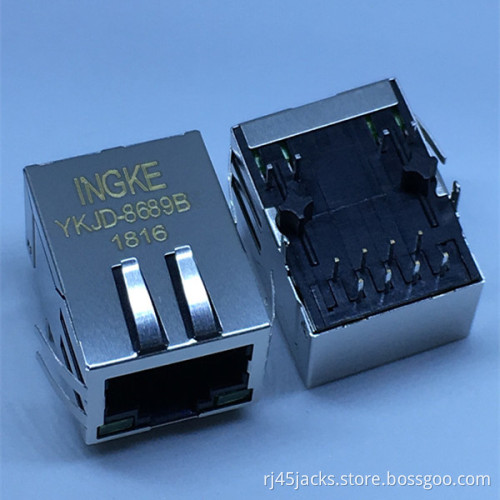 Ingke YKJD-8689B 100% cross 7499011222A Through Hole RJ45 Jacks With Magnetics